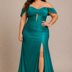 Vestido Seda Sirena Mangas Curvy