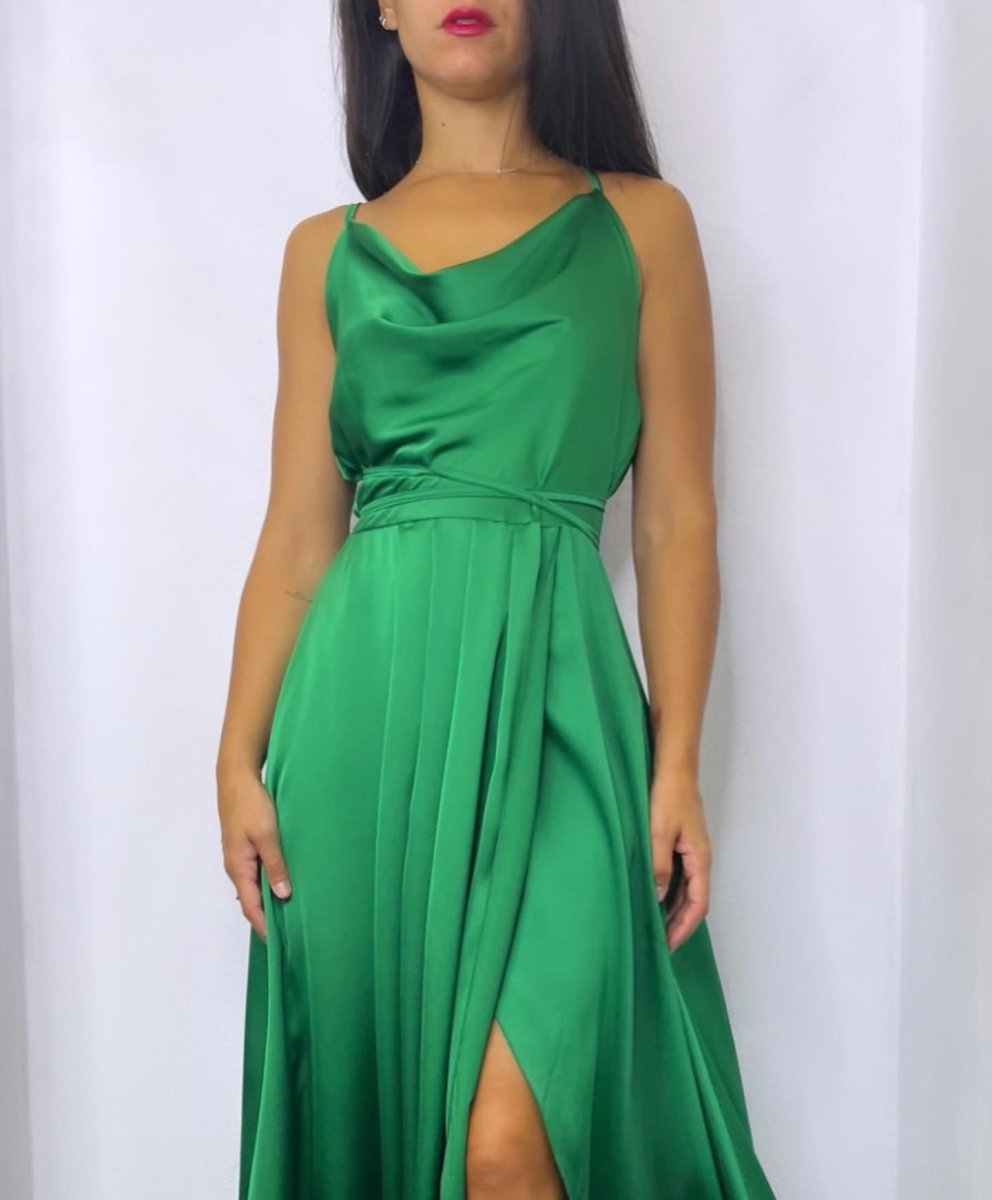 Vestido Seda Pliegues - Imagen 5