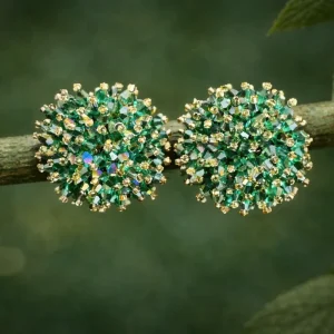 Pendientes Erizo verde
