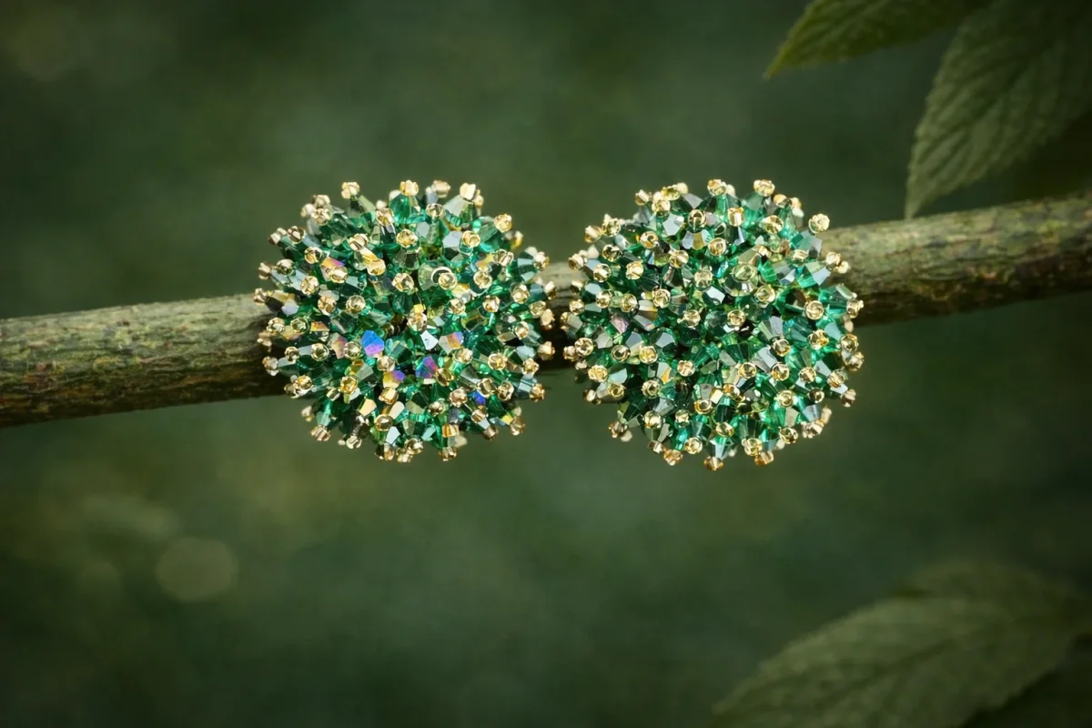 Pendientes Erizo verde - Imagen 2