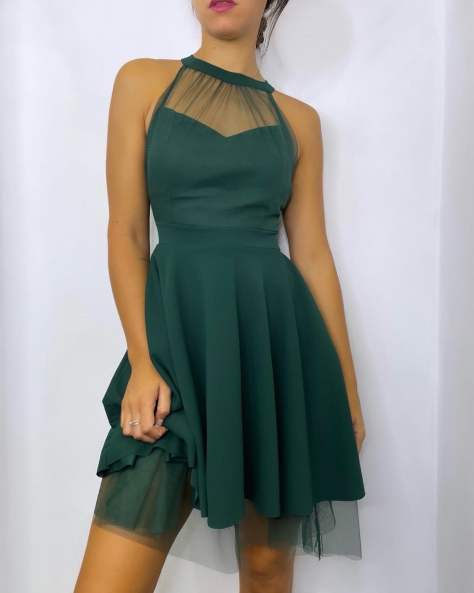 Vestido Halter Vuelo Tul - Imagen 2