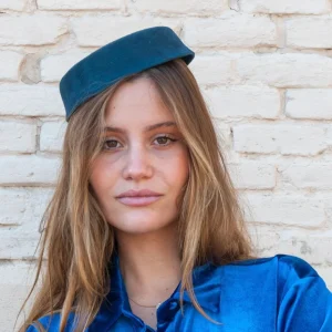 Tocado Casquete Bernadette marino