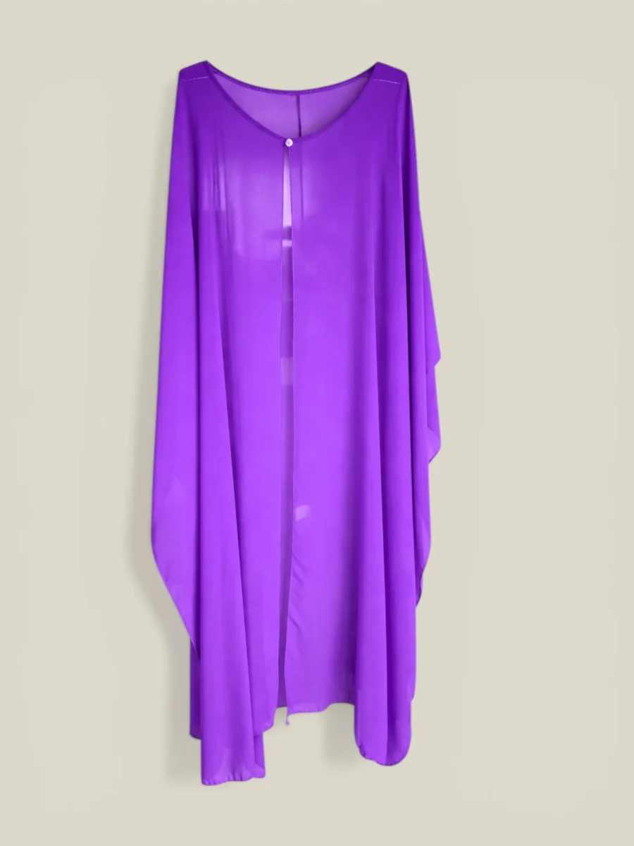 Capa de crepe larga morado - Imagen 9
