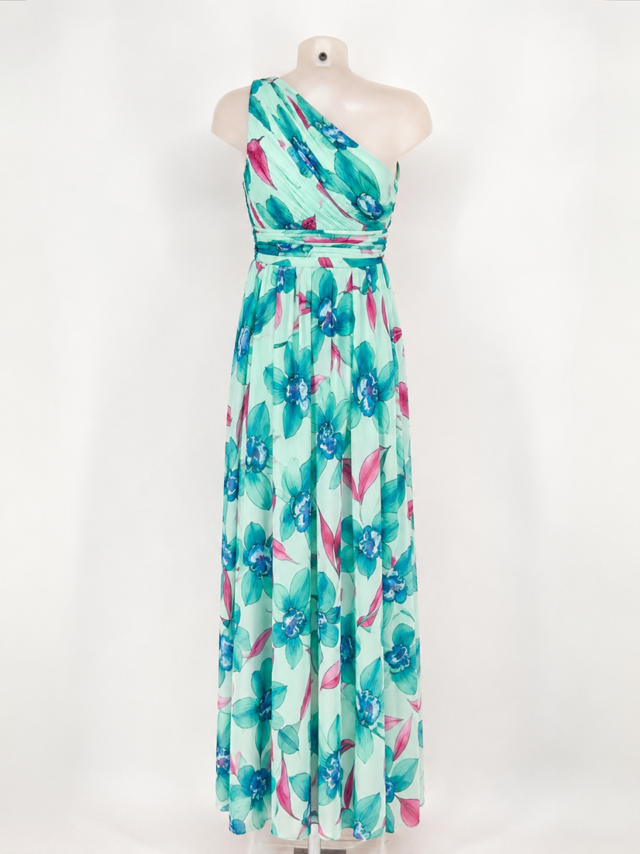 Vestido Asimétrico Gasa Floral - Imagen 7