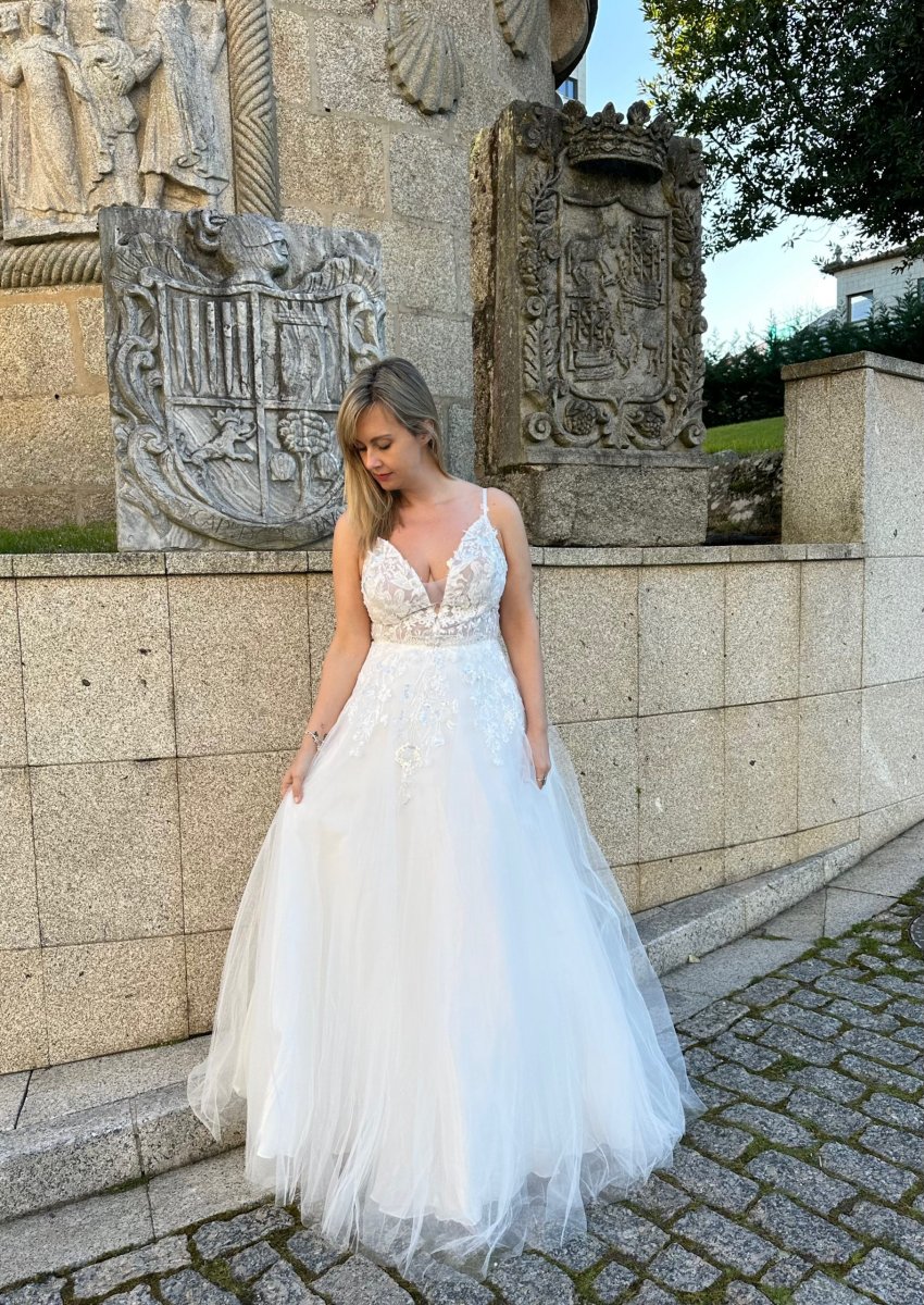 Vestido Novia Tul Tirantes - Imagen 5