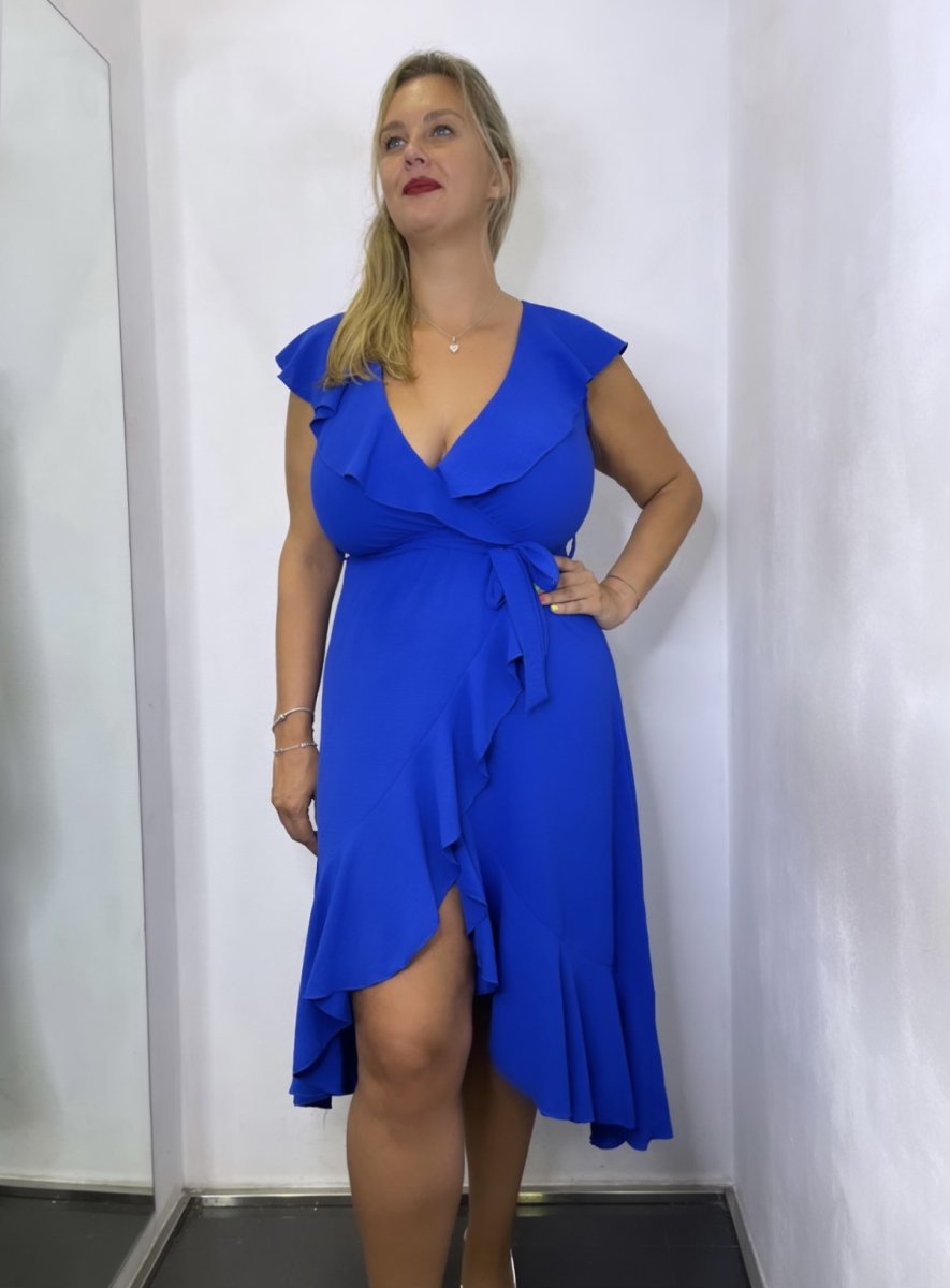 Vestido Volantes Abertura - Imagen 2