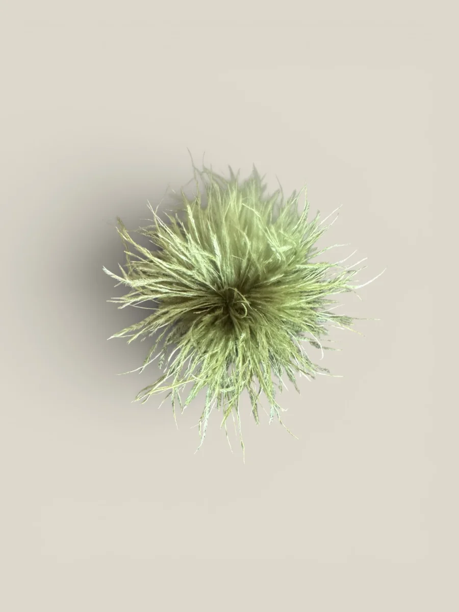 Tocado Pompón verde lima - Imagen 2