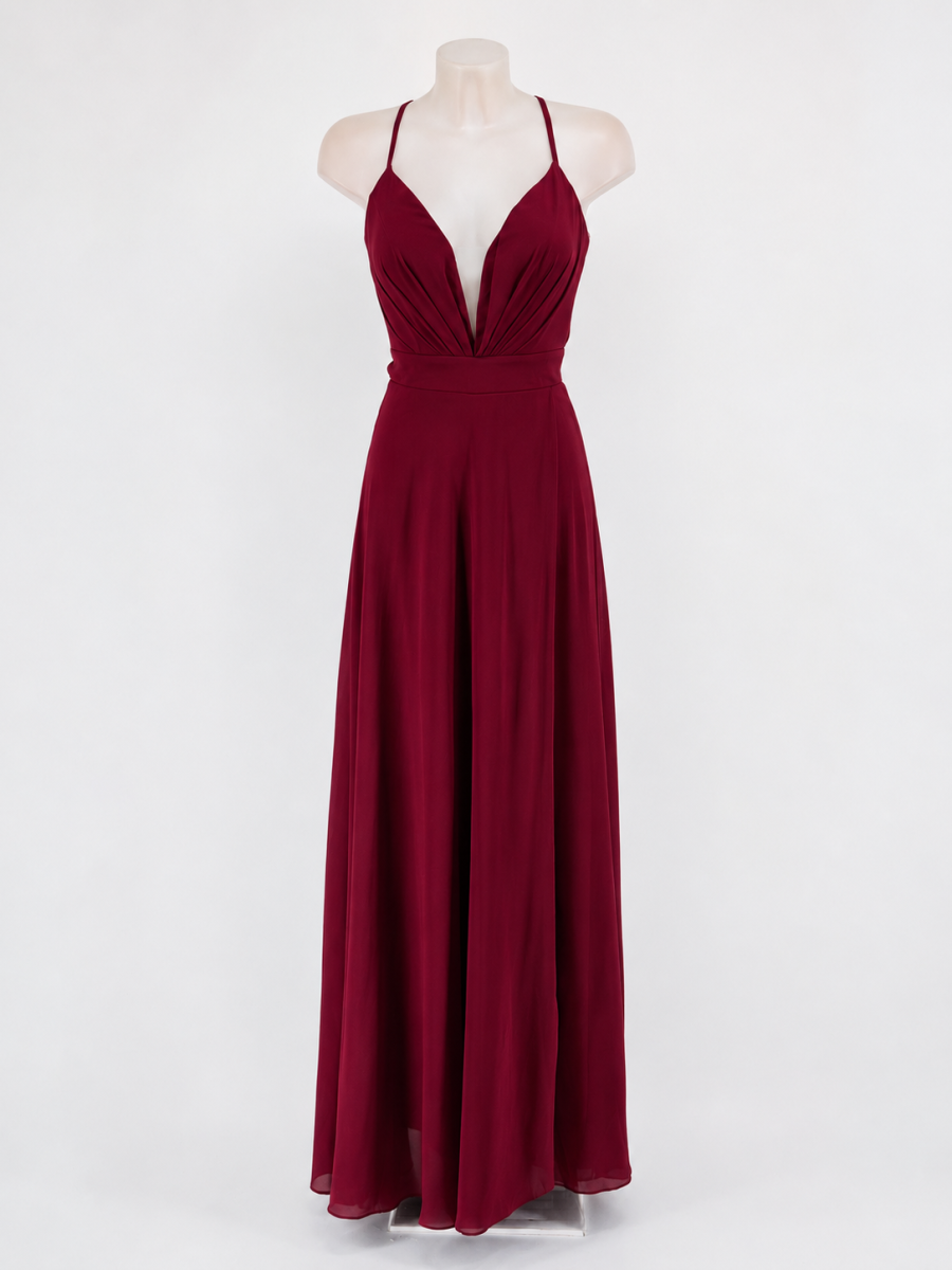 Vestido Gasa Espalda Cruzada - Imagen 7
