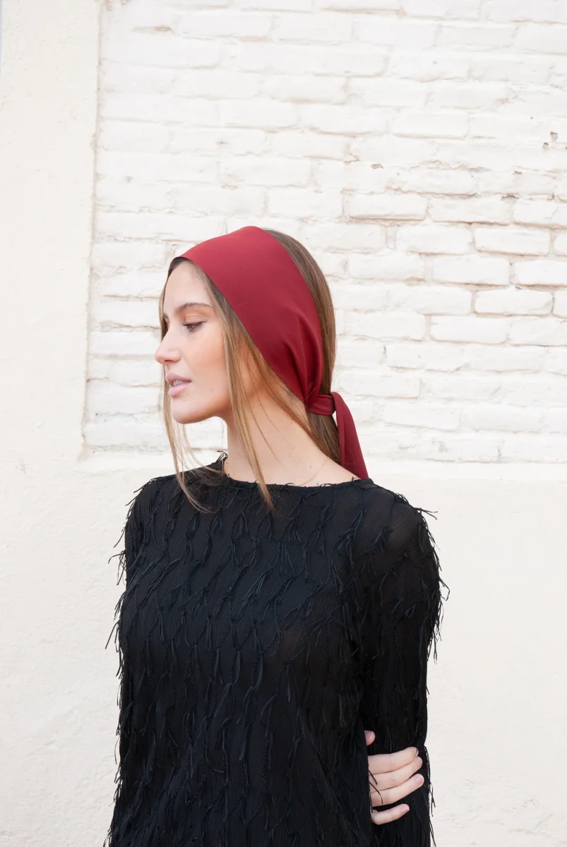 Bandana Boho vino - Imagen 5