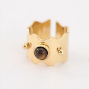 Anillo mujer acero ancho