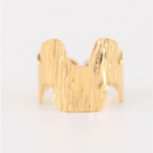 ANILLO MUJER ACERO DORADO ABSTRACTO AJUSTABLE