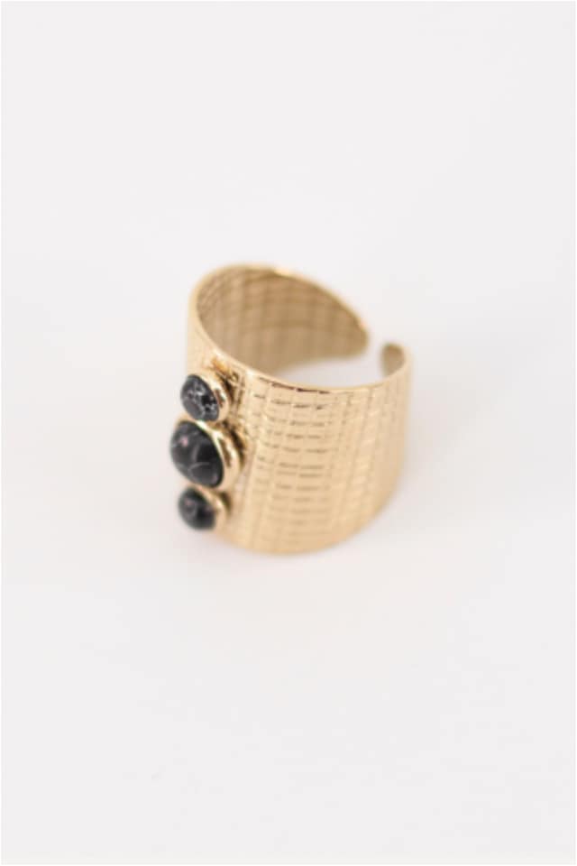Anillo mujer acero tres piedras - Imagen 3