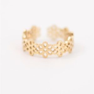 Anillo mujer acero Margaritas