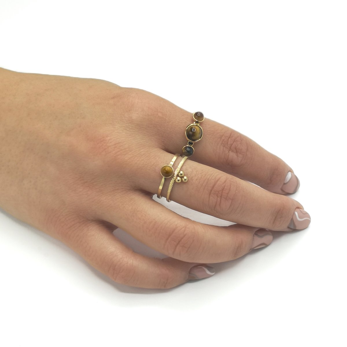 Anillo DANNA Acero Dorado - Imagen 3