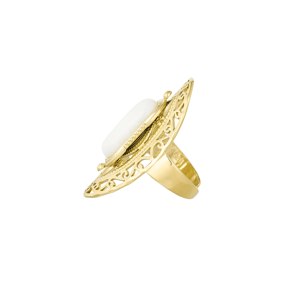 Anillo UMA Acero Dorado - Imagen 4