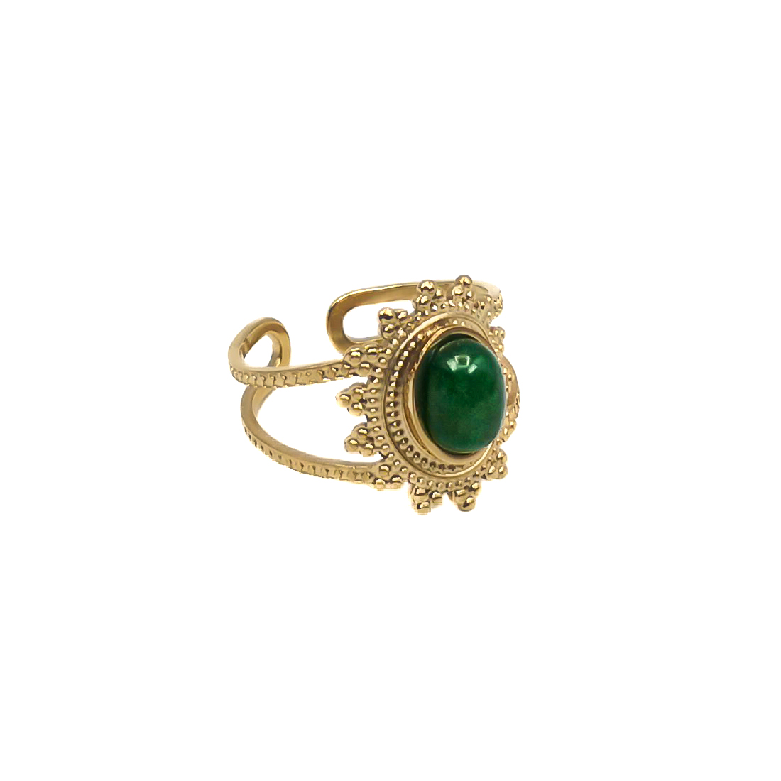 Anillo XARENI Acero Dorado - Imagen 2