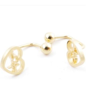 PENDIENTES MUJER BARRA LÁTIDOS ACERO DORADO