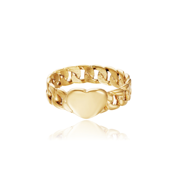 Anillo ABISAI Acero Dorado - Imagen 2