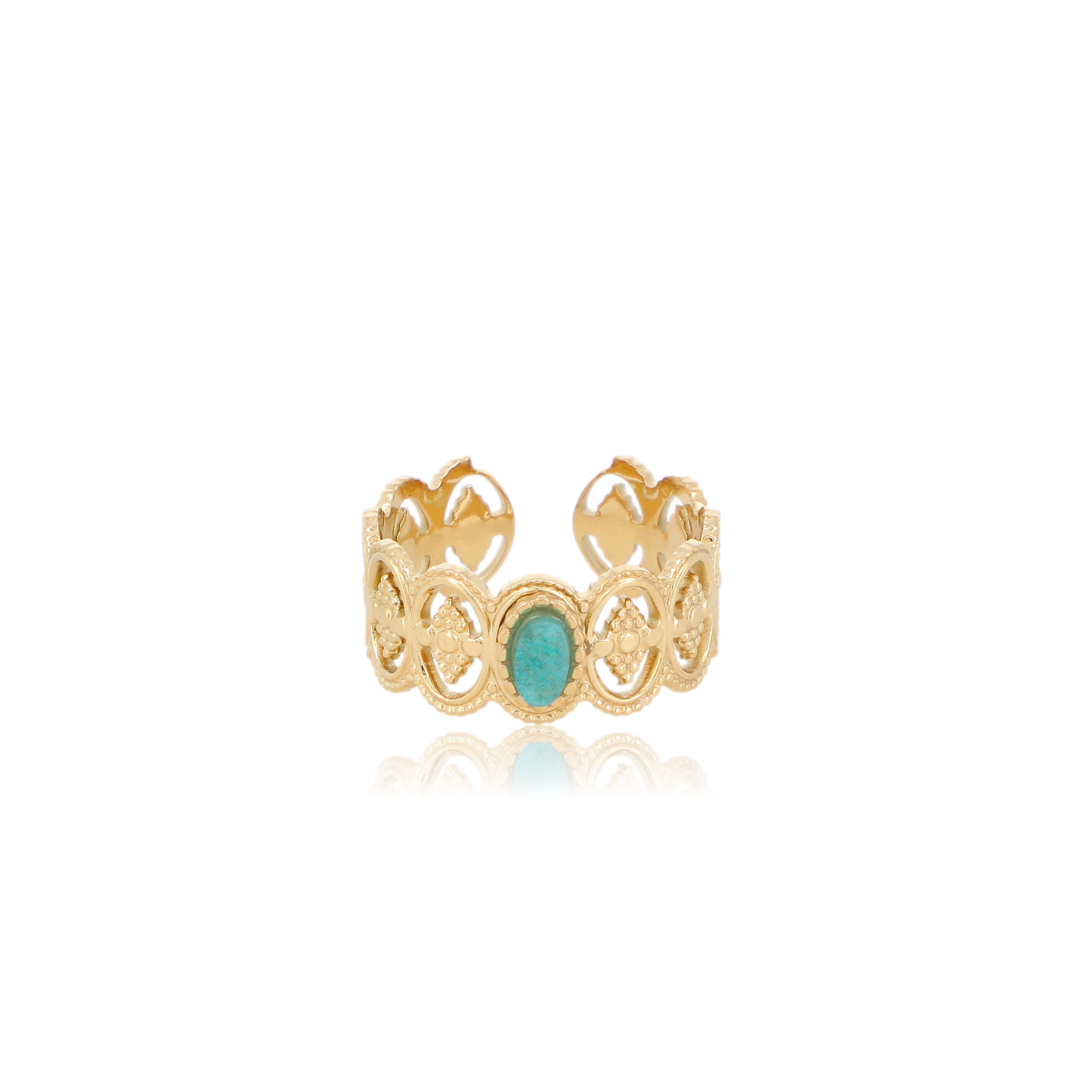 Anillo AIYANA Acero Dorado - Imagen 2