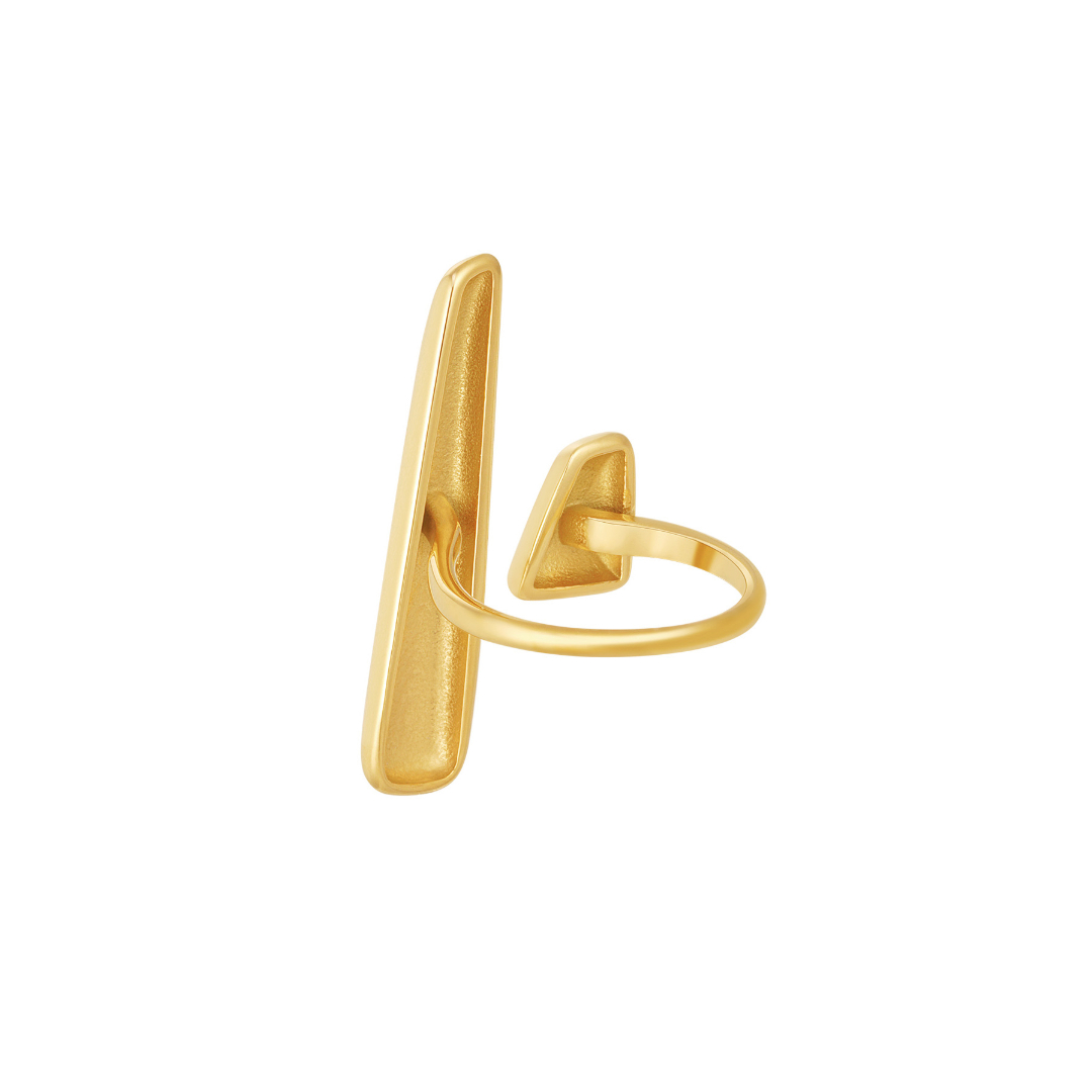 Anillo AMARAL Acero Dorado - Imagen 4