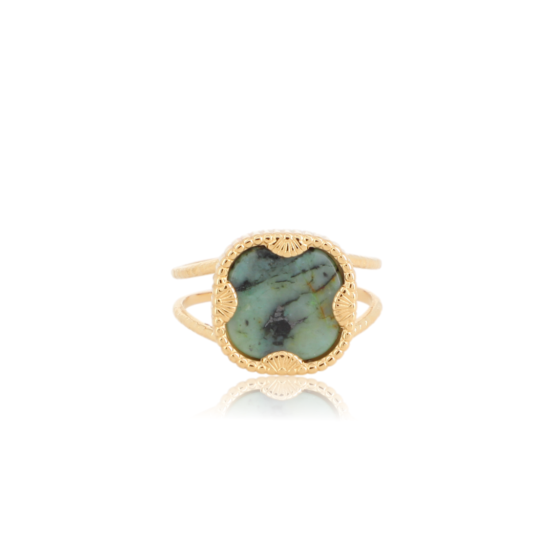Anillo ARIANA Acero Dorado - Imagen 2