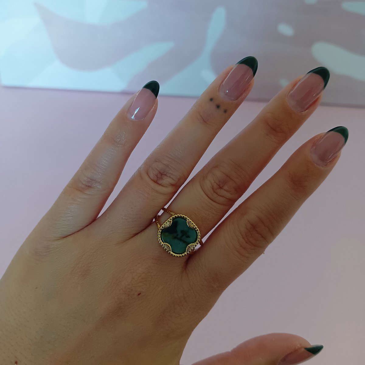 Anillo ARIANA Acero Dorado - Imagen 3
