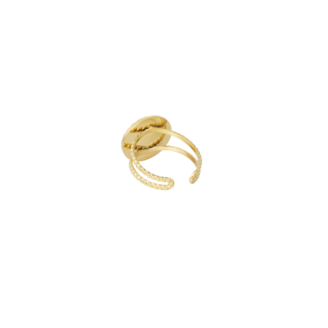 Anillo BRENDA Acero Dorado - Imagen 4
