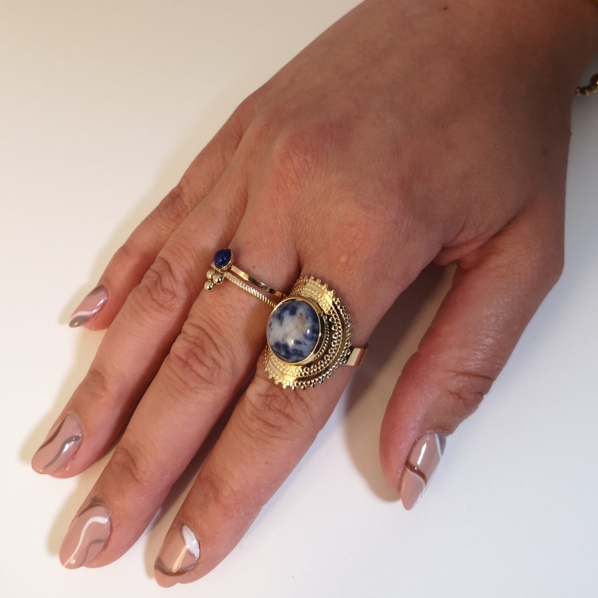 Anillo CAMILA Acero Dorado - Imagen 3