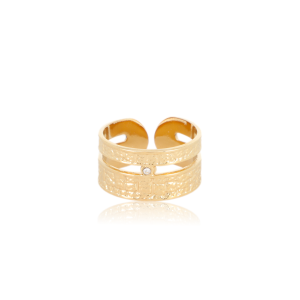 Anillo EIRINI Acero Dorado