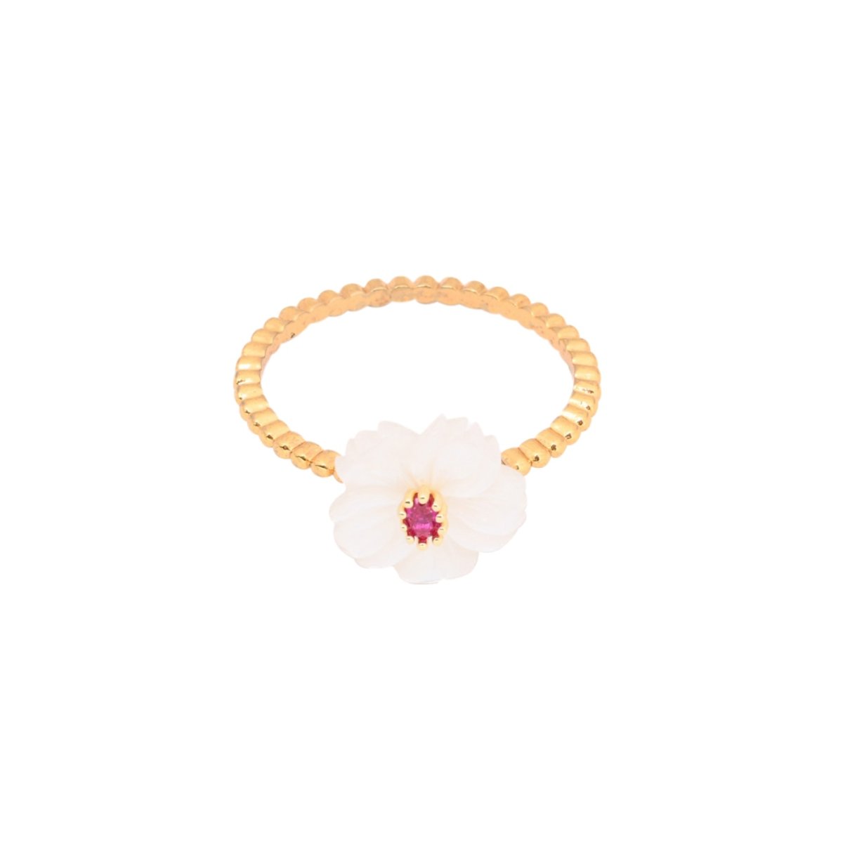 Anillo AKINA Dorado / Fucsia