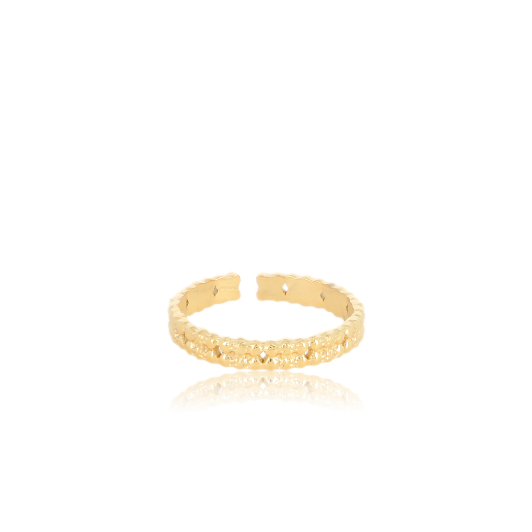 Anillo CECILE Acero Dorado - Imagen 2