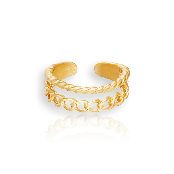 Anillo JOANIE Acero Dorado - Imagen 2