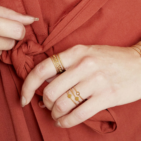 Anillo GINA Acero Dorado - Imagen 3