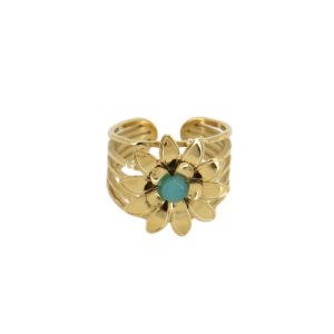 Anillo ERIKA Dorado / Azul