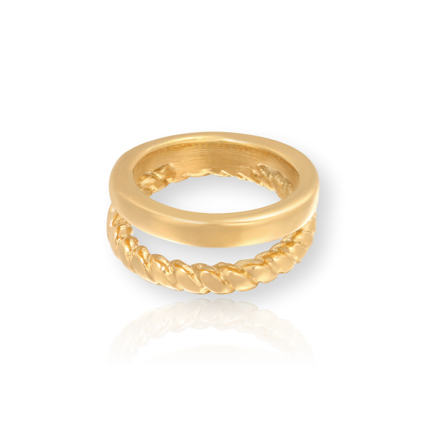 Anillo FLAVIE Acero Dorado - Imagen 2