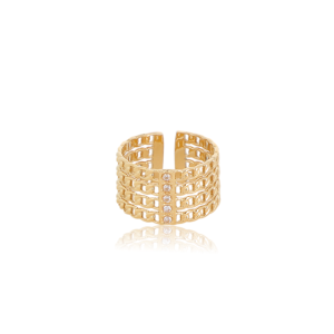 Anillo GISELE Acero Dorado