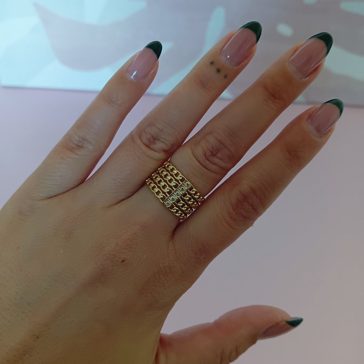 Anillo GISELE Acero Dorado - Imagen 3