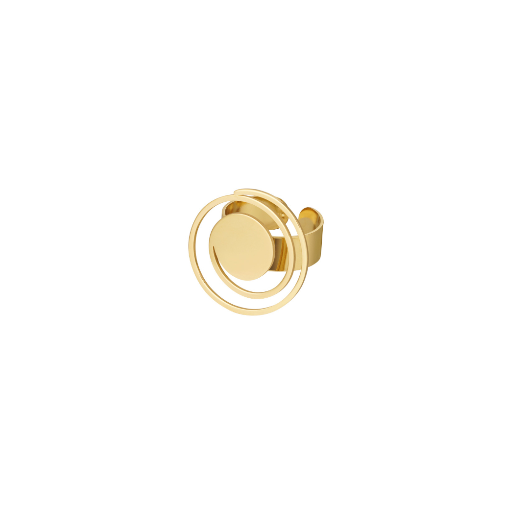 Anillo JUNCAL Acero Dorado