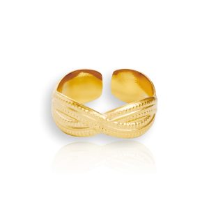 Anillo ODETTE Acero Dorado