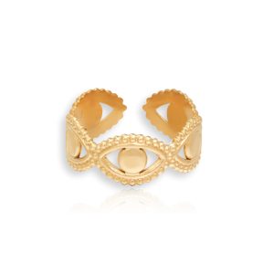 Anillo IRMA Acero Dorado