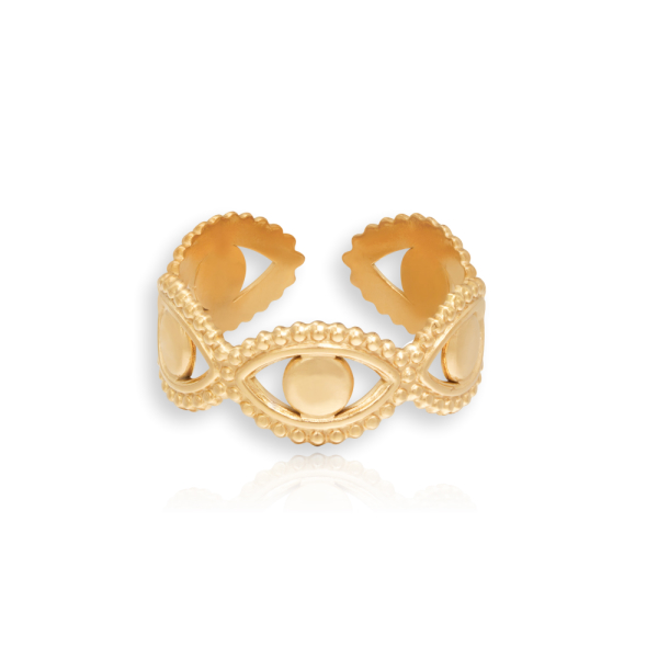Anillo IRMA Acero Dorado - Imagen 2