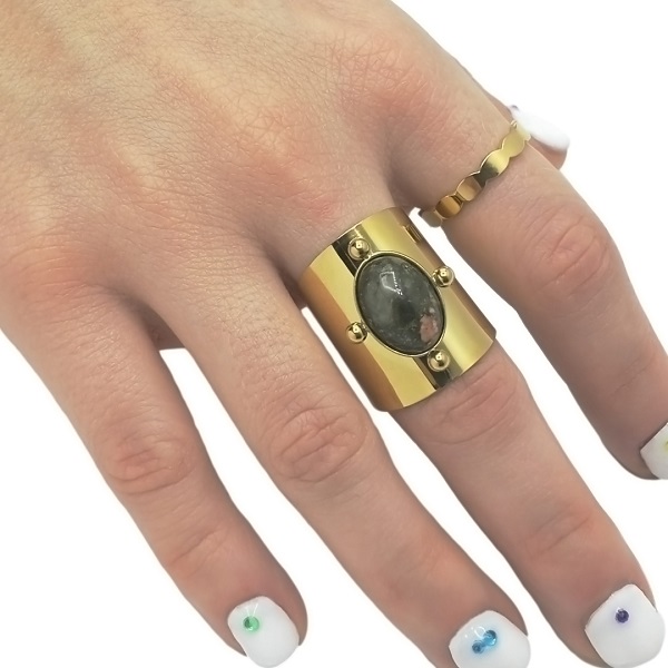 Anillo ONDINE Acero Dorado - Imagen 3