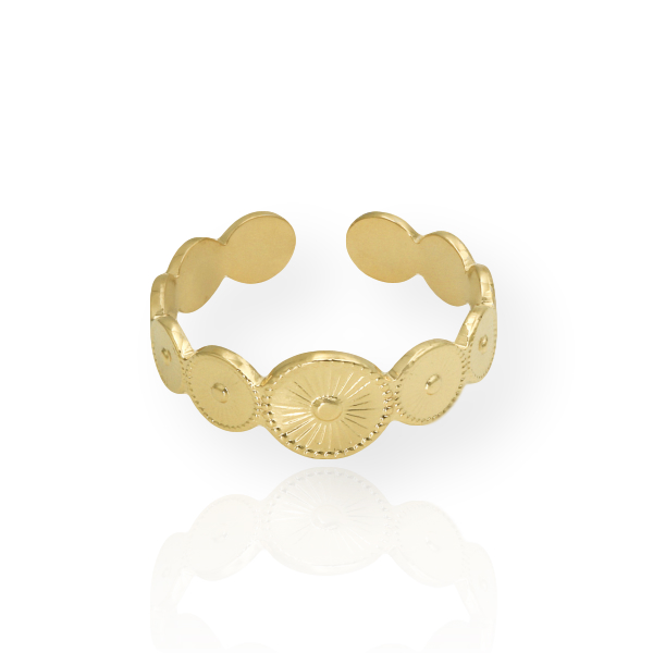 Anillo PAULE Acero Dorado - Imagen 2