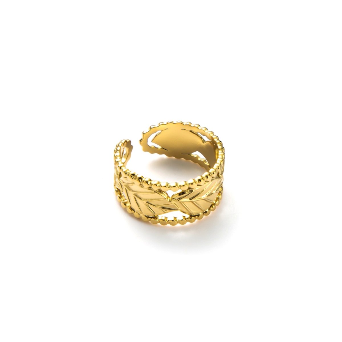 Anillo SAHILY Acero Dorado - Imagen 2