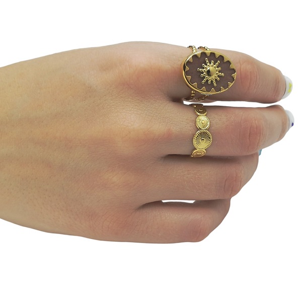 Anillo PAULE Acero Dorado - Imagen 3