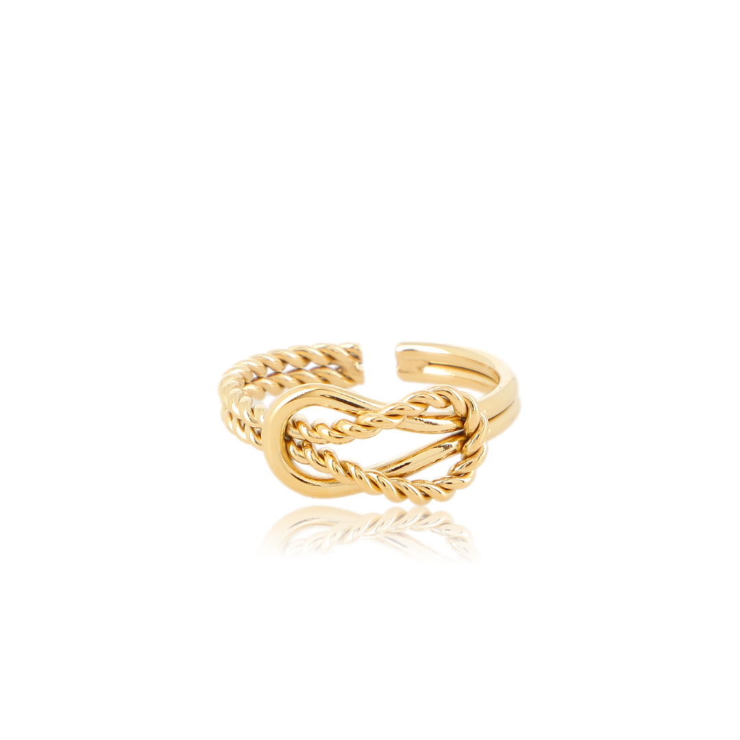 Anillo FREYA Acero Dorado