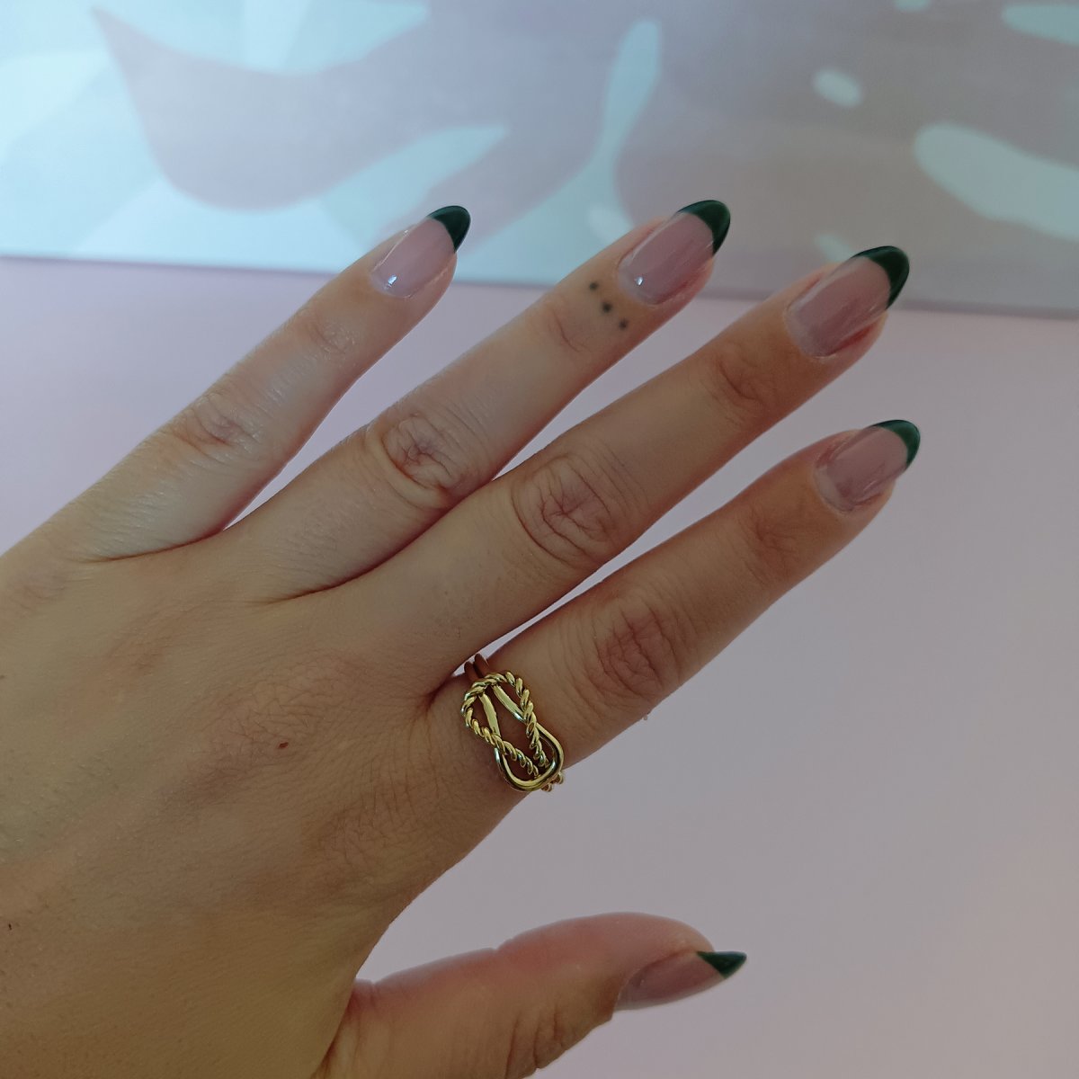 Anillo FREYA Acero Dorado - Imagen 3
