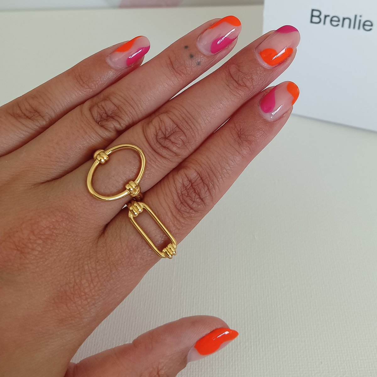 Anillo DANAE acero dorado - Imagen 4