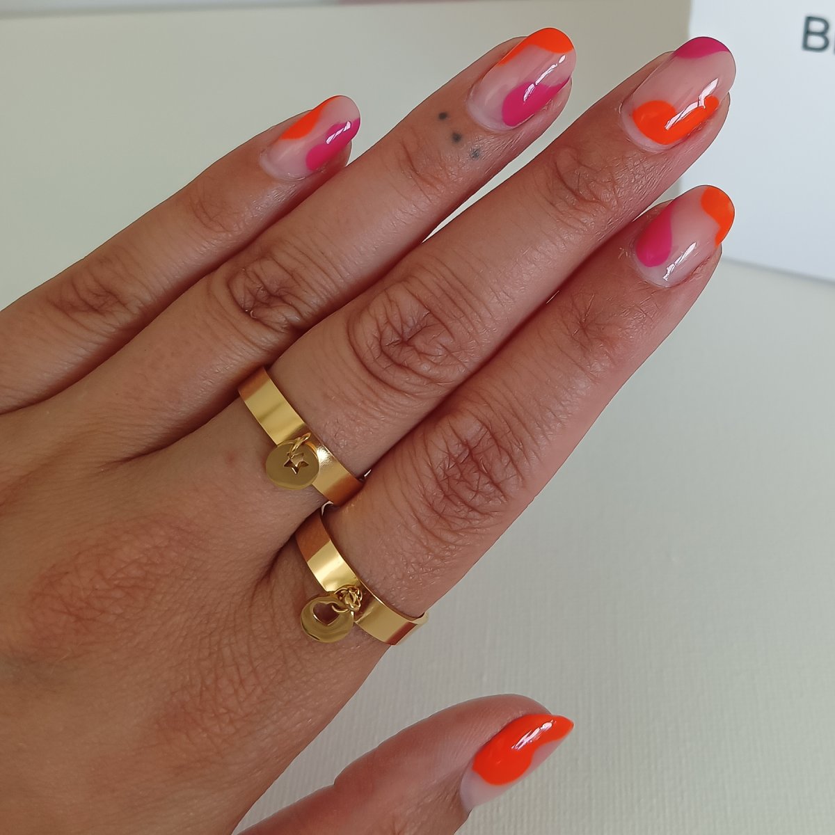 Anillo ADELINE acero dorado - Imagen 4