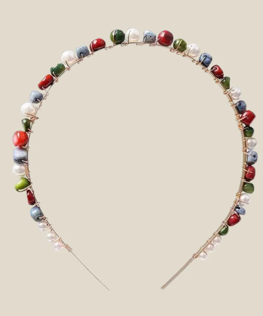 Diadema Piedrecitas y perlas